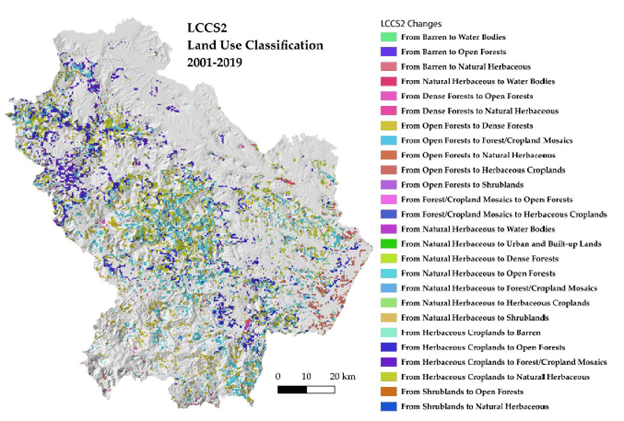 LCCS2 Land Use Classification 2001-2019