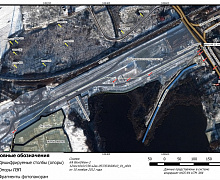 Картосхема на район исследования по космическому снимку с КА WorldView-2, 10 ноября 2012 года
