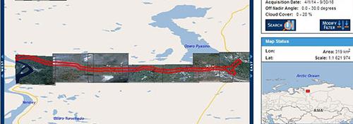 Creating orthophotomaps on the territory of the pipeline route