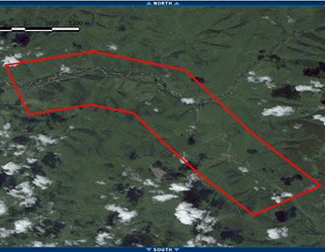 Supply of satellite imagery for the analysis of a railroad near the Dusse-Alin station
