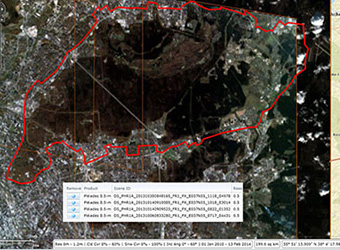 Delivery of space imagery to the territory of the Losiny Ostrov National Park