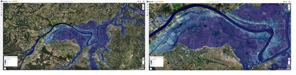 Трёхмерная оценка риска наводнений с использованием изображений SAR
