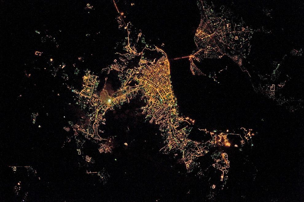 Saratov at night from space