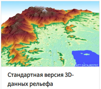 Стандартная версия 3D-данных рельефа