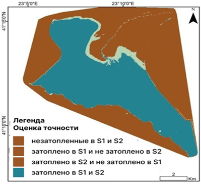 Оценка точности результатов Sentinel-1 и Sentinel-2