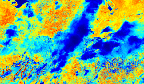 Индекс влаги на основе данных Sentinel-2