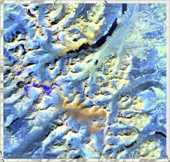 Рис.5 Космический снимок в комбинации «Поверхность суши/воды»