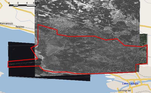  Схема покрытия на северный (north) район, площадь 390 кв.км