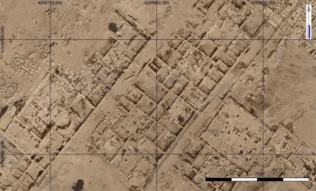 Aerial photography of the city of Palmyra