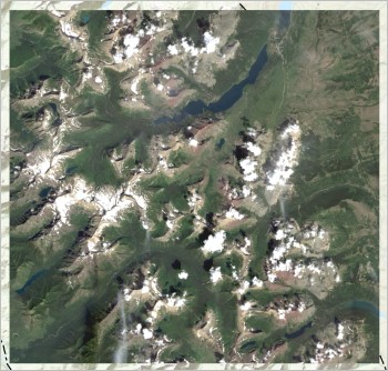 Рис.2 Космический снимок Landsat-8, август 2014 г.