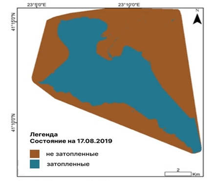 Карта затоплений Sentinel-2