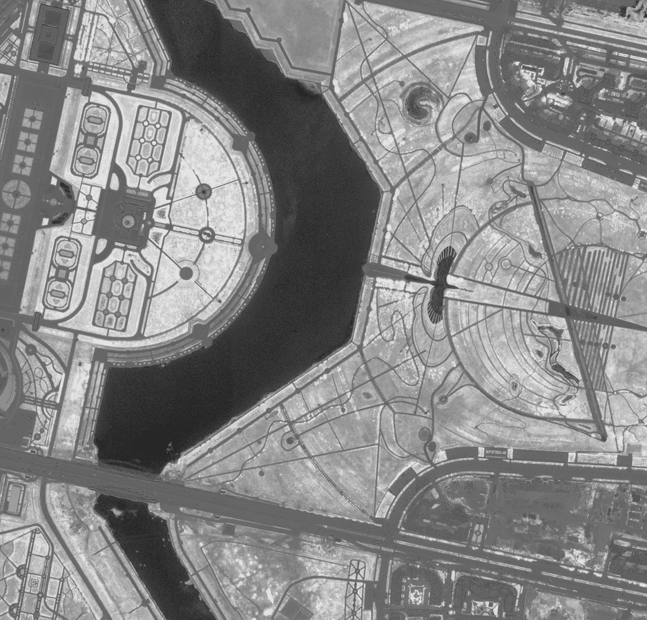 Рис. 6 - г. Нур-Султан, снимок со спутника WorldView - перерасчет в NDVI