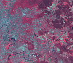 Москва, пространственное разрешение 15 м, снимок с КА Terra ASTER © NASA