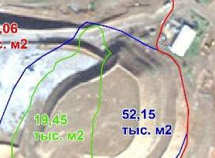  Study of the dynamics of the area of ​​the solid waste landfill