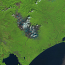 Petropavlovsk-Kamchatsky, image from LANDSAT-8 spacecraft © NASA, USGS, date of shooting 24.08.2013
