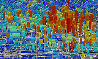 3D data (San Francisco SoMa) You can check the shape of building from every angle of 360 degrees