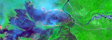 Production of schematic maps of forest fires in the Irkutsk region