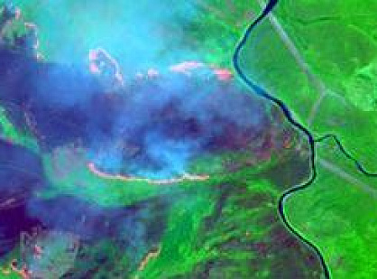 Production of schematic maps of forest fires in the Irkutsk region