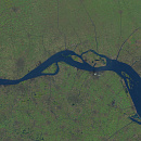 Сучжоу, Китай, снимок с КА Landsat-8 © NASA, USGS, дата съемки 26.10.2014 г.