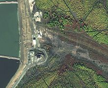 Космический снимок территории производственной площадки рудного поля