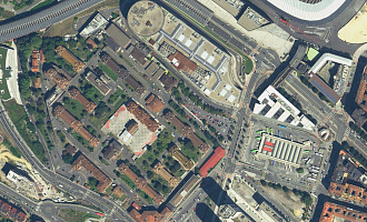 Aerial imagersy of Bilbao, Spain. Hexagon, 30 cm resolution