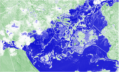 Calculation of insurance risks using remote sensing of the earth (RS) materials