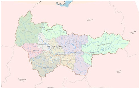 Цифровая топографическая карта на территорию ХМАО