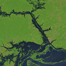 Амазонская низменность, снимок с КА Landsat-8 © NASA, USGS, дата съемки 03.09.2014 г.