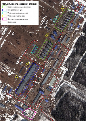 Example of interpretation of trunk pipelines infrastructure using 0.5 m/pix satellite image