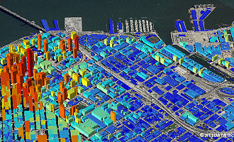 D data (San Francisco SoMa) You can check the shape of building from every angle of 360 degrees