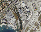 Ницца, аэропорт Лазурный берег, Франция, спутниковое изображение SkySat-1 © Planet