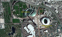Район стадиона Халифа, Катар. Мультиспектральное изображение Cartosat-3 высокого разрешения, 28 декабря 2019 года