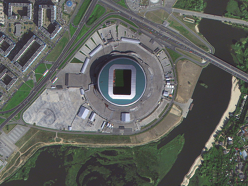 Kazan Arena, Russia, 23 August 2017. The image from TripleSat Constellation ©21AT