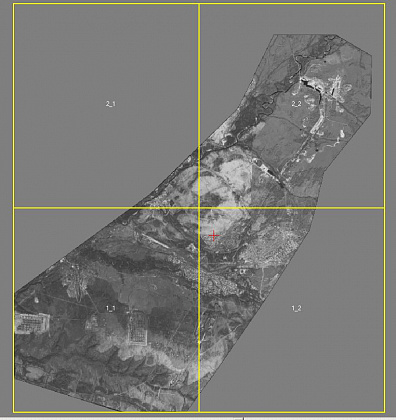 Cutting the orthophotomap to the sheets.