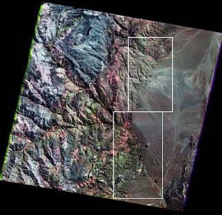 Allocation of various types of hydrothermally altered rocks from ASTER images