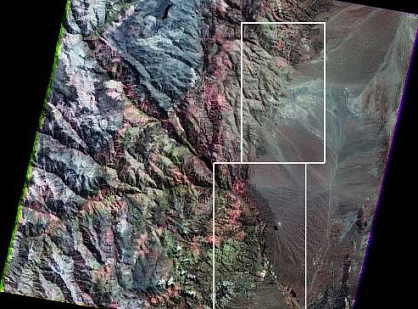 Allocation of various types of hydrothermally altered rocks from ASTER images