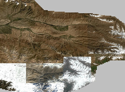 Formation of a digital regional model (2D) for a wide area