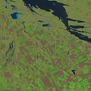 Пролетарское водохранилище, снимок со спутника Landsat-8 © NASA, USGS, дата съемки 03.05.2013 г.