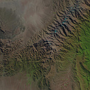Аргентинские Анды, снимок с КА Landsat-8 © NASA, USGS, дата съемки 06.04.2014 г.