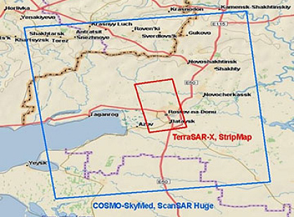 Поставка радиолокационных данных ДЗЗ на территорию Ростовской области