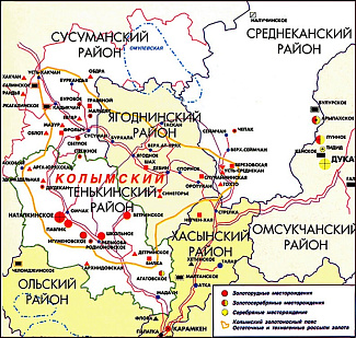 Gold deposits of the Magadan region