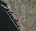 Марсель, Франция, съемка со спутника SPOT-5 © CNES, разрешение 2,5 м