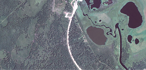 Образец снимка Kompsat-3A на проектируемую дорогу в натуральных цветах. Масштаб 1:5 000