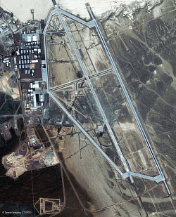 Mysterious US military base "Area 51" from space