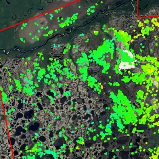 Interferometric processing of radar space images on the territory of the developed field