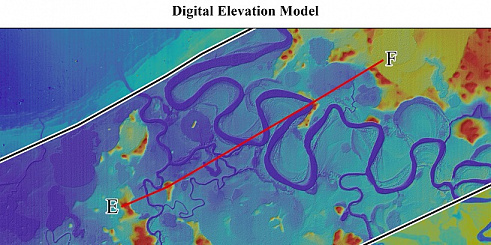 Example of a Digital Elevation Model created