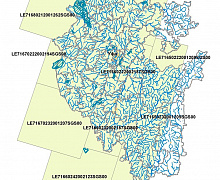 Fig.1 – Cartogram of the coverage of deposits of the Republic of Bashkortostan with Landsat-7 images