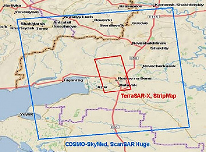 Supply of remote sensing radar data to the territory of the Rostov oblast