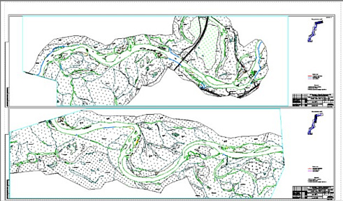 Рис.6 Фрагмент итогового плана М 1:5000 с зарамочным оформлением