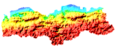 Figure 2. Digital Terrain Model